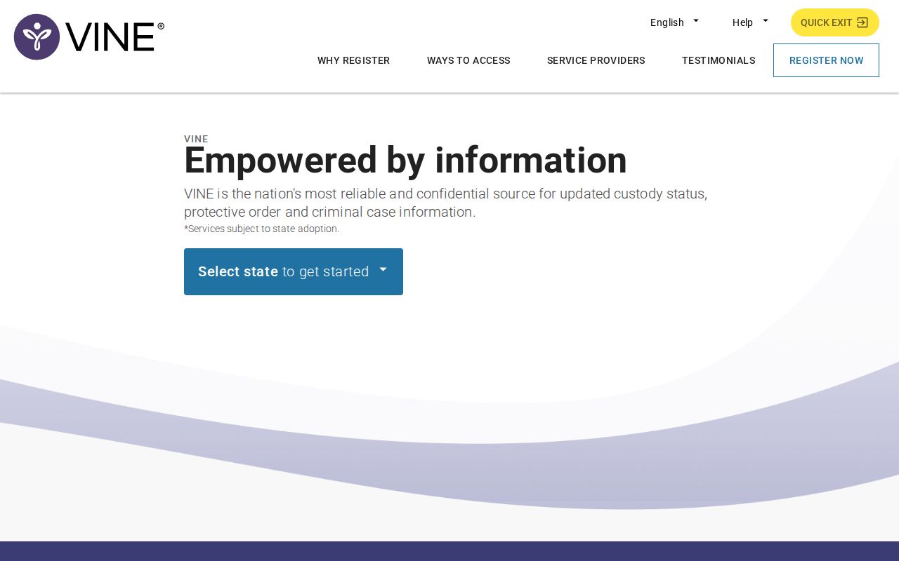 VINELink Metcalfe County custody search landing screen